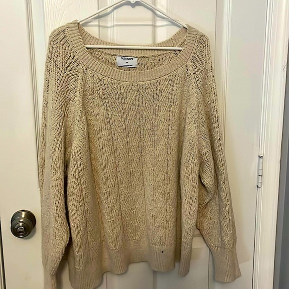 Old Navy Knit Cream Sweater XXL - Picture 1 of 5
